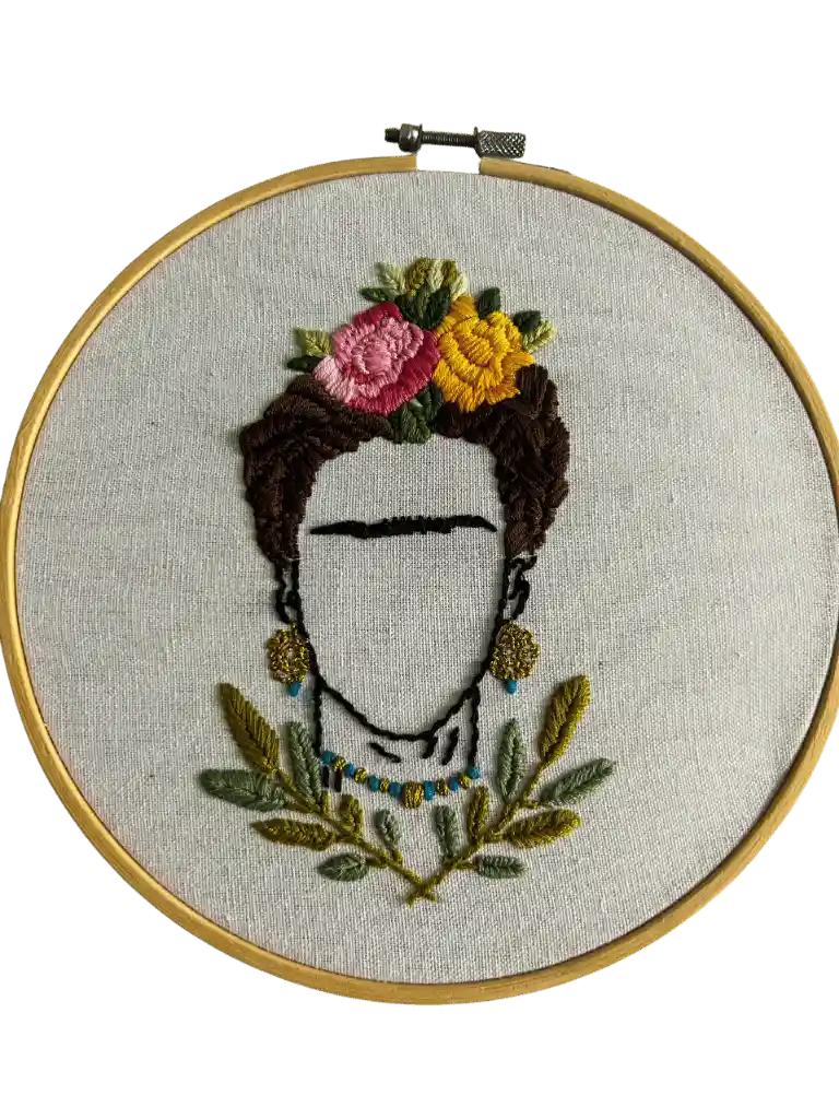Bordado Frida Kahlo